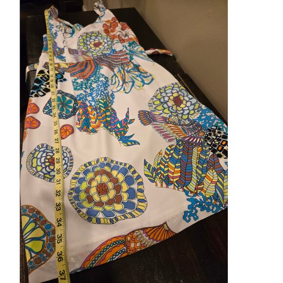 Trina Turk Banana Republic 100% Silk Crazy Botanical Twist Strap Mini Dress - Picture 10 of 12